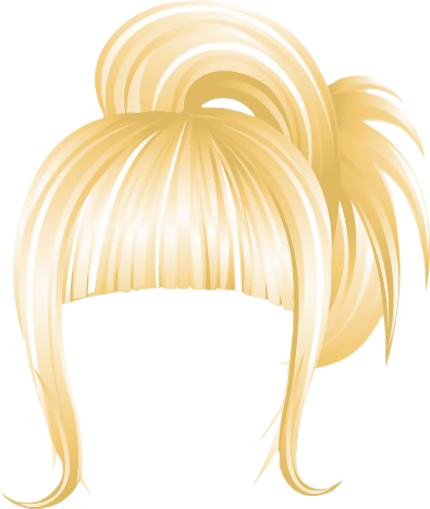 Nyc Casual Updo Blonde - Blonde Png (395x468), Png Download