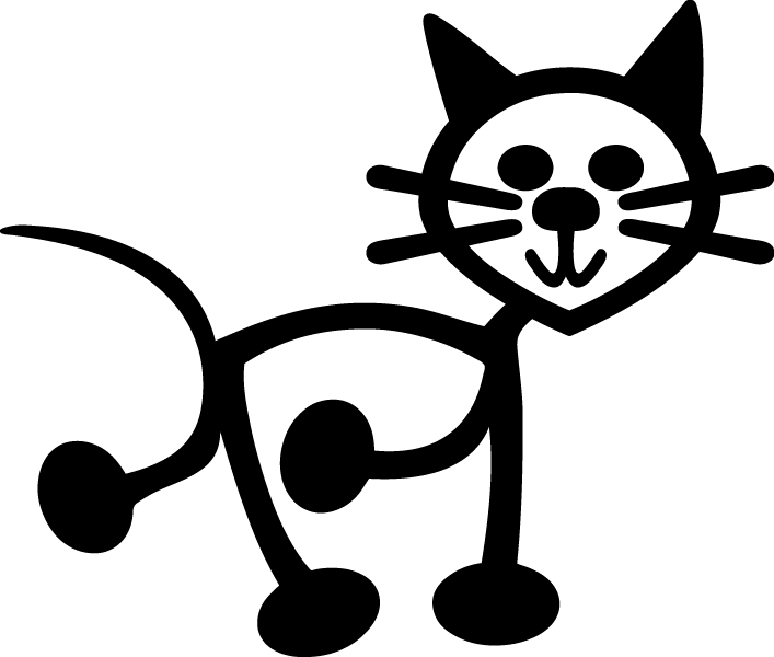 Download Stick Family Decals - Stick Figure Cat PNG Image with No ...