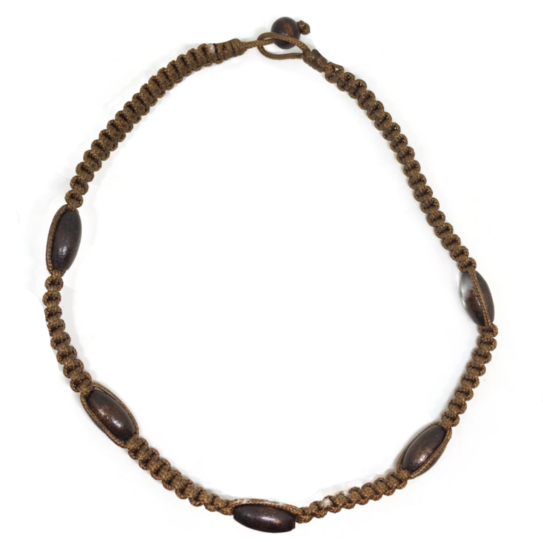 Paparazzi "timberland" Brown Cord Wooden Bead Urban - Emo Girl Short Hair (768x1024), Png Download