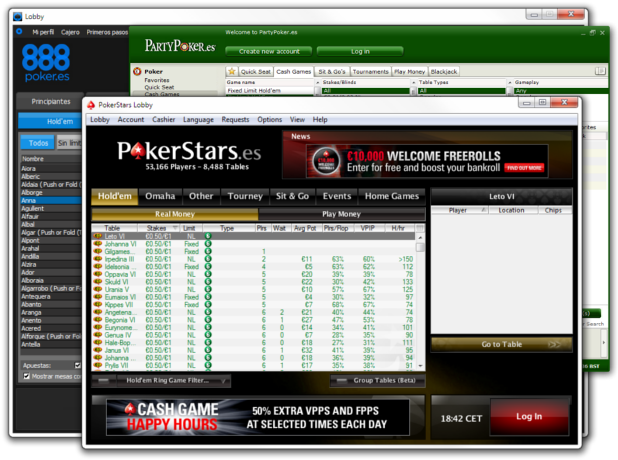 ¡bienvenido Spanish Online Poker Rooms Go Live - Pokerstars Lobby (640x480), Png Download