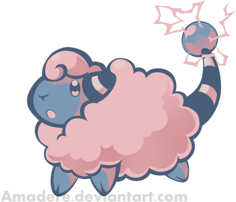 ~soft Bleating~ - Mareep (500x417), Png Download