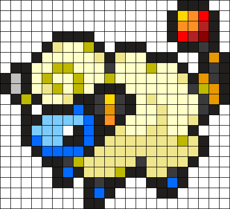 Mareep Pokemon Bead Pattern Perler Bead Pattern / Bead - Pokemon Perler Beads Mareep (463x421), Png Download