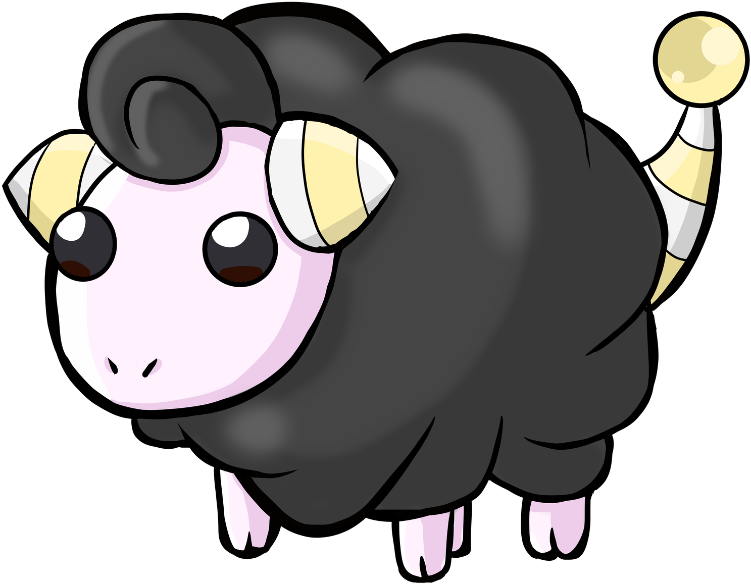 Also I Used Pastel Colors Cause The Normal Mareep Used - Cartoon (1920x1357), Png Download