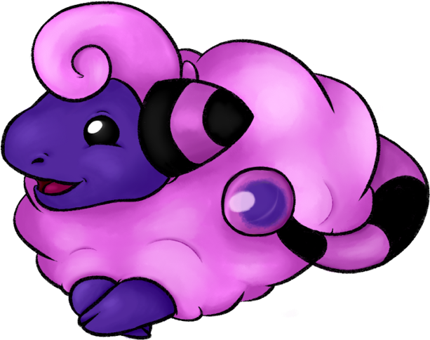 Shiny Mareep - Cartoon (643x492), Png Download