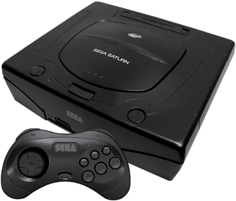 Sega Saturn V2 - Sega Saturn Style Control Pad (black) (350x350), Png Download