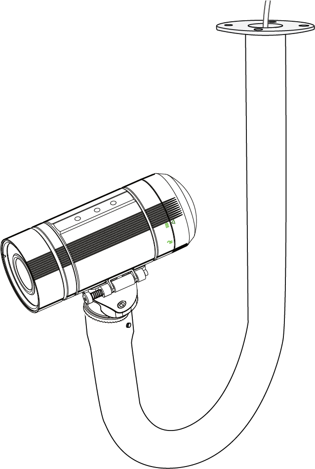 Vivotek Am 11c J Shape Mounting Bracket For Bullet - Shower Bar (2100x1470), Png Download