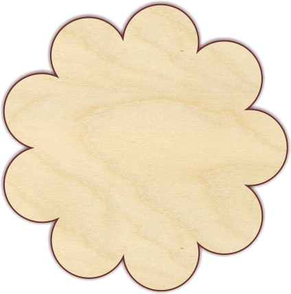 Scalloped Circle - Post Oak (433x433), Png Download