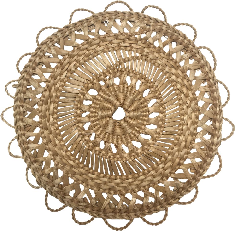 Scallop Edge Raffia Placemat - Raffia (981x1024), Png Download