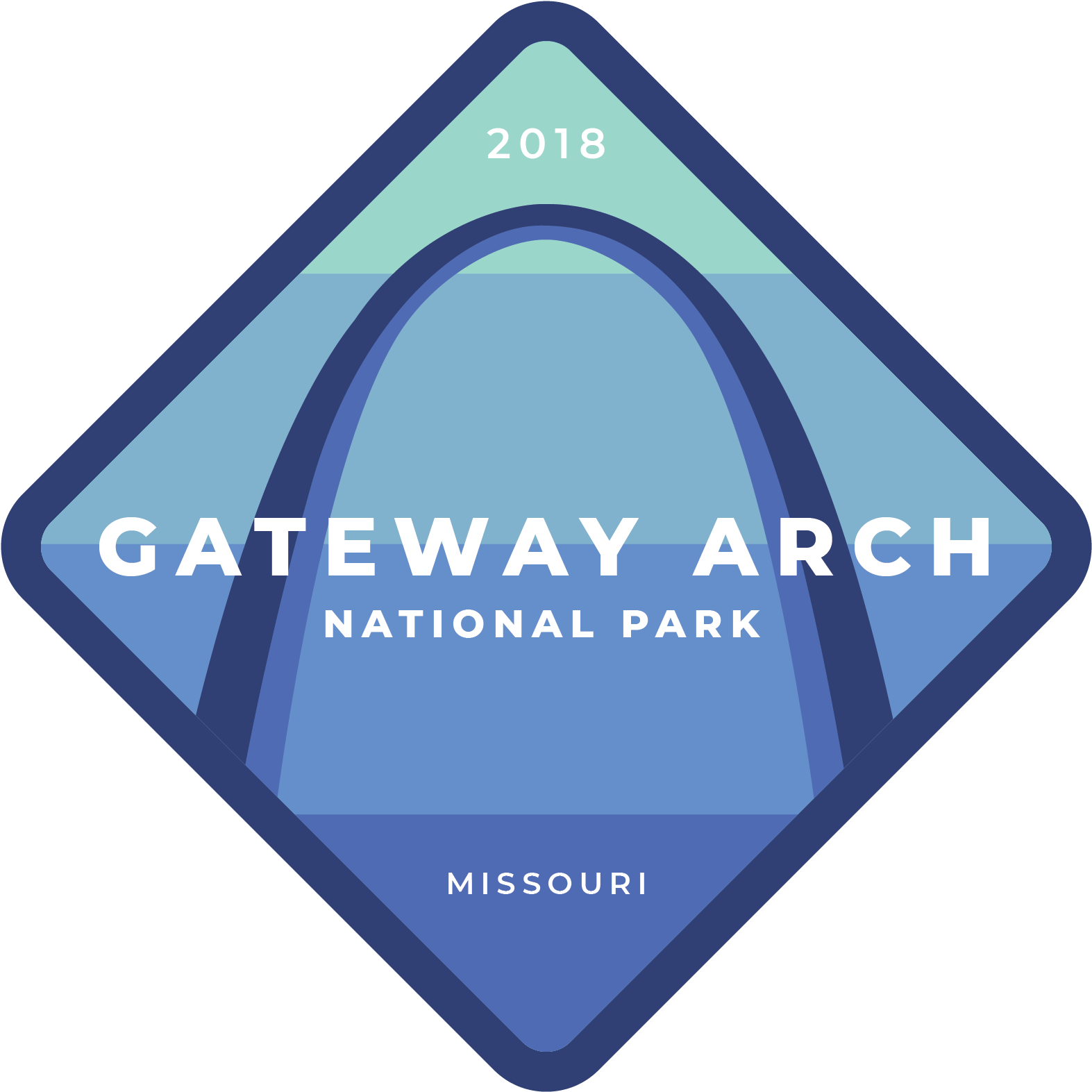 Gateway Arch Vinyl Sticker - Sign (1728x1728), Png Download