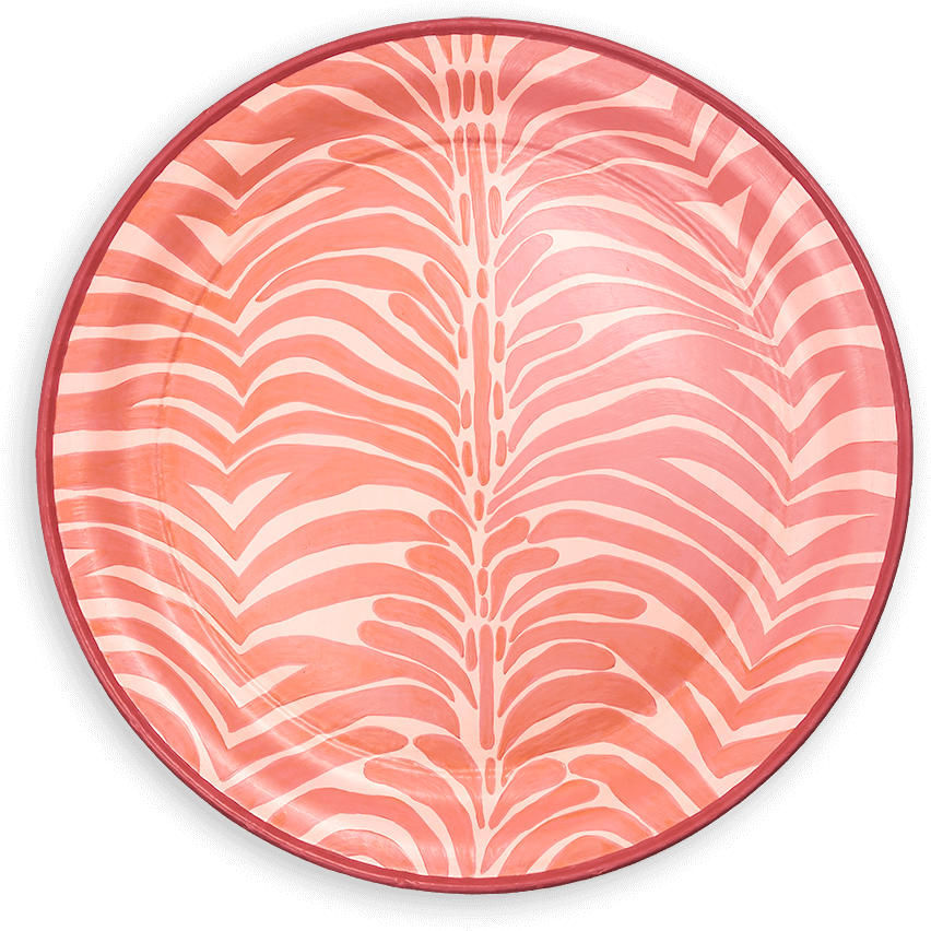 Tol-21 Pink Zebra - Grey Gold Dinner Plates (900x900), Png Download
