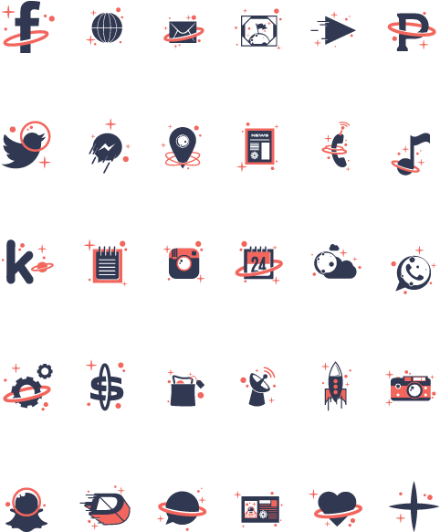 Space Icon Set By Chris Edington - Snapchat (496x623), Png Download