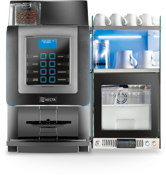 Koro Prime Espresso Fresh Milk Specs 2x - Necta Kalea Coffee Machine (580x676), Png Download