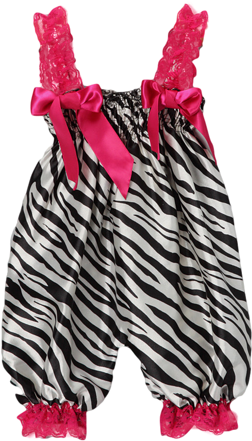 Pink Zebra Satin Playsuit - Childbirth (1000x985), Png Download