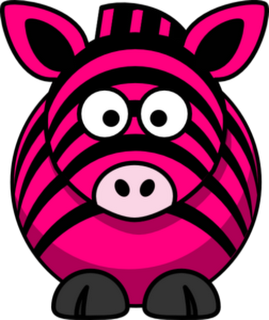 Photo - Pink Zebra Cartoon - Free Transparent PNG Download - PNGkey