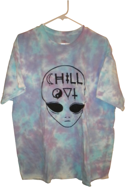 Alien Chill Out - Long-sleeved T-shirt (500x667), Png Download