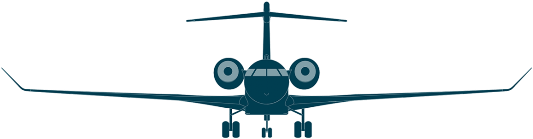 Global 7500 Front - Private Jet Global 5000 Icon Png (1108x300), Png Download
