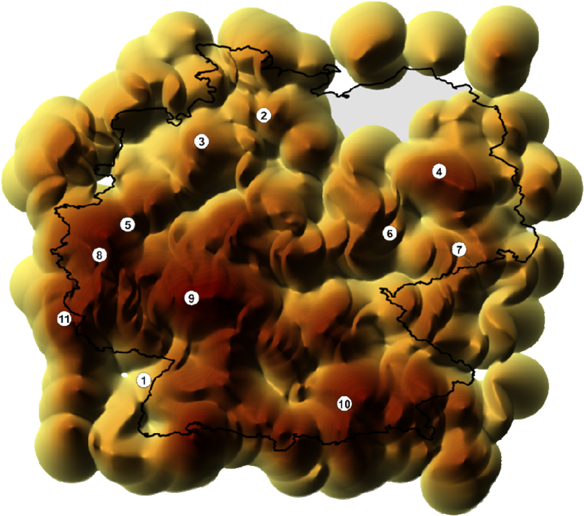 Directed Trigonometric Kernel Density Estimation Of - Illustration (850x741), Png Download