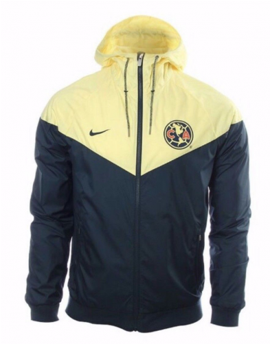 17-18 Club America Blue/yellow Windbreaker - Club America Windbreaker Jacket (500x500), Png Download