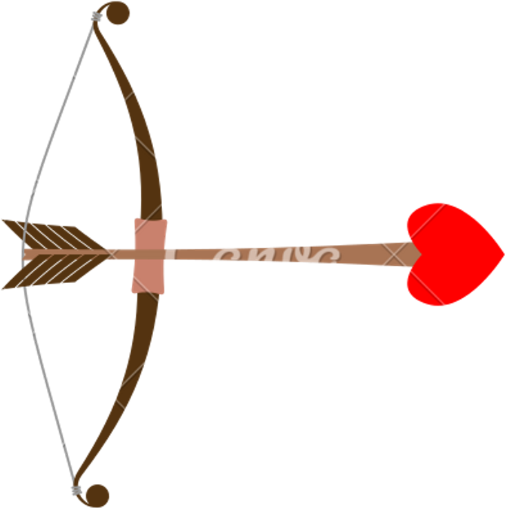 Valentines Bow And Arrow (1024x1024), Png Download
