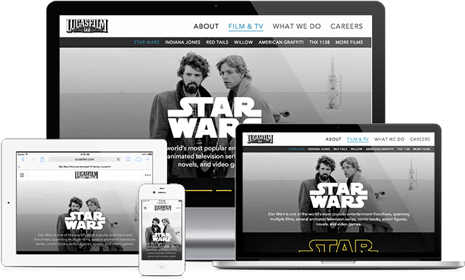 Lucasfilm Website - Website (722x430), Png Download