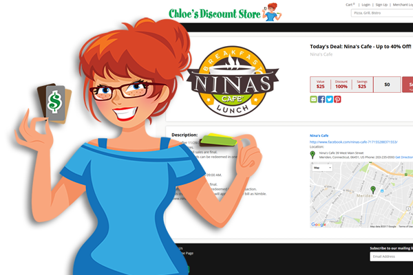 Chloe Gift Card Store Example - Web Page (600x400), Png Download