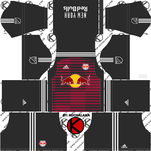 New York Red Bulls Kits - Kit Dream League Soccer 2018 Germany (490x490), Png Download