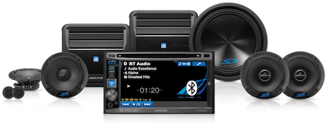 Alpine Audio System, Png - Alpine Car Audio Package (591x238), Png Download