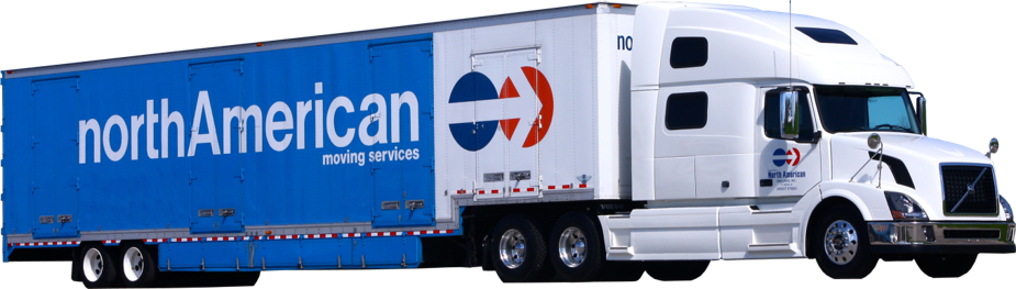 Pictures Of North American Truck Trailer - North American Van Lines Truck (925x263), Png Download