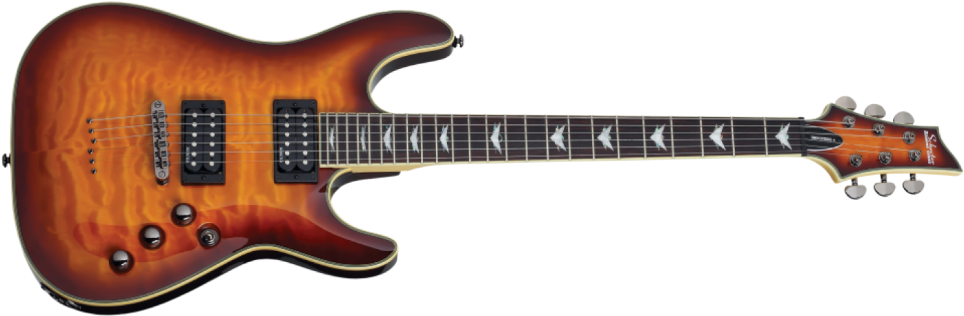 Schecter Electric Guitar Omen Extreme-6 - Schecter Omen Extreme 6 Stblk (1400x900), Png Download