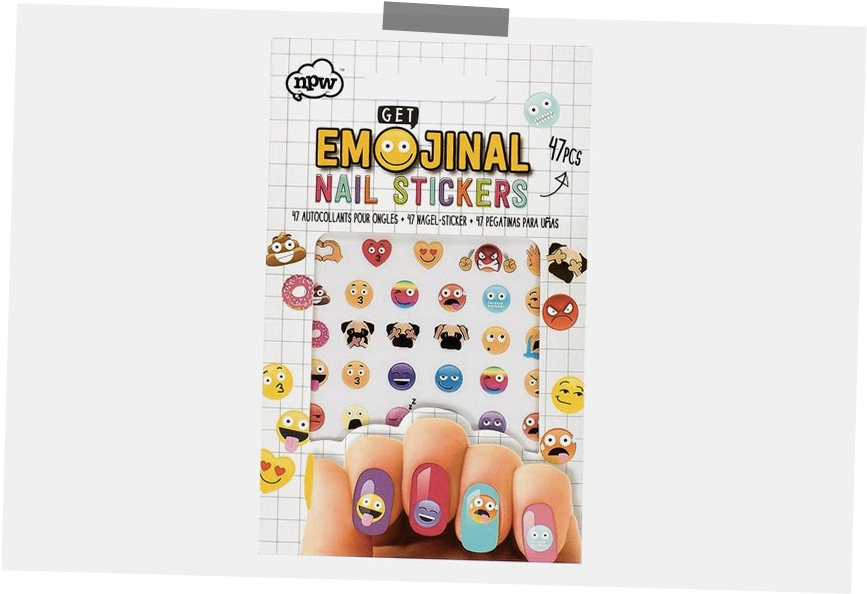 Emoji-nail - Get Emojinal Nail Art Stickers (1026x602), Png Download