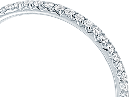 Platinum Micro Pavé Eternity Band - Platinum Micro Pavè Band (460x361), Png Download