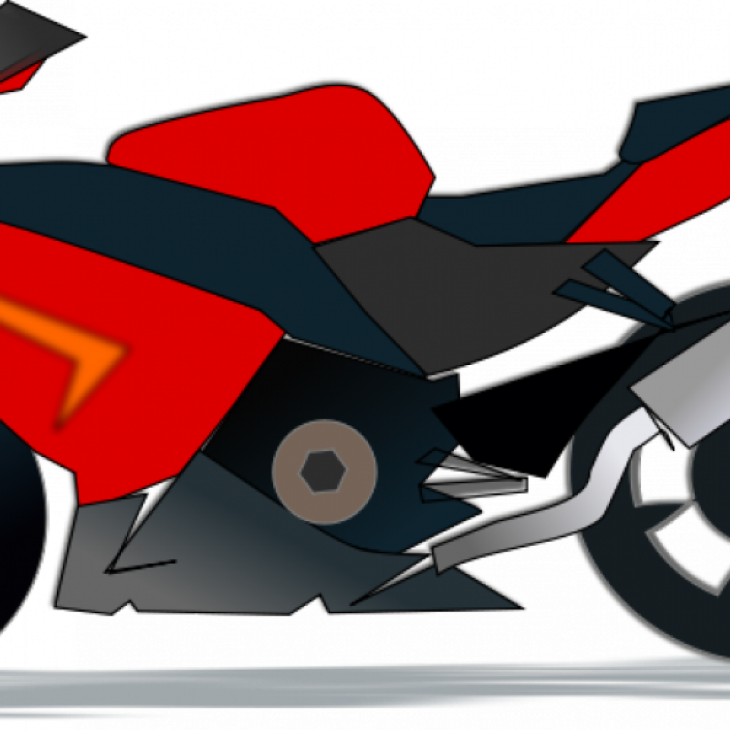 Free Motorcycle Clipart Free Motorcycle Clipart At - Roter Zyklus-gepäckanhänger Gepäckanhänger (1024x1024), Png Download