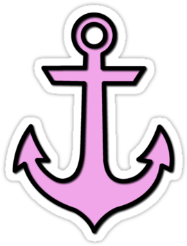 Pink Anchor Clip Art Free (375x360), Png Download