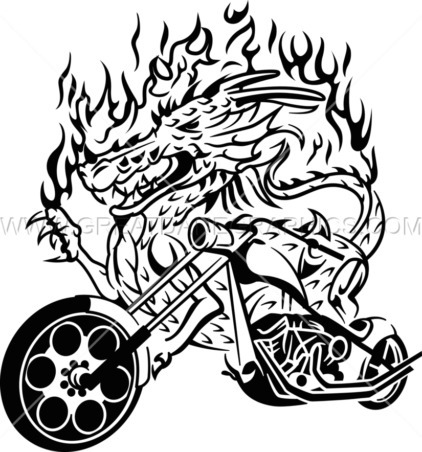Dragon And Motorcycle Clipart Motorcycle Vehicle Clip (825x884), Png Download