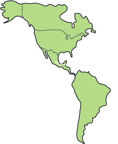 3 Part Card Continents (405x500), Png Download