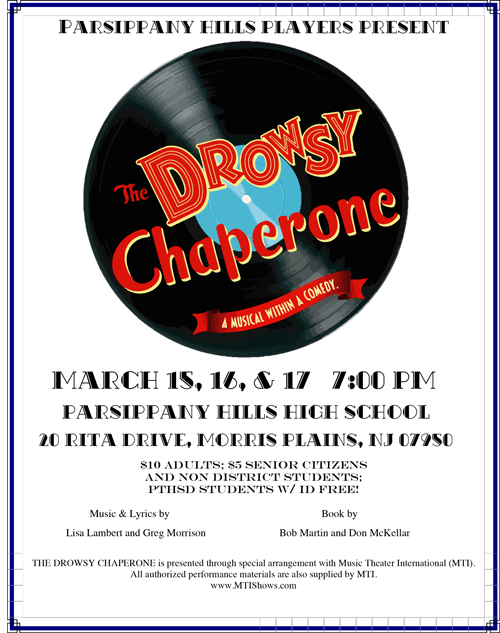 This Year's Production Is “the Drowsy Chaperone ” The - Drowsy Chaperone Logo (500x633), Png Download