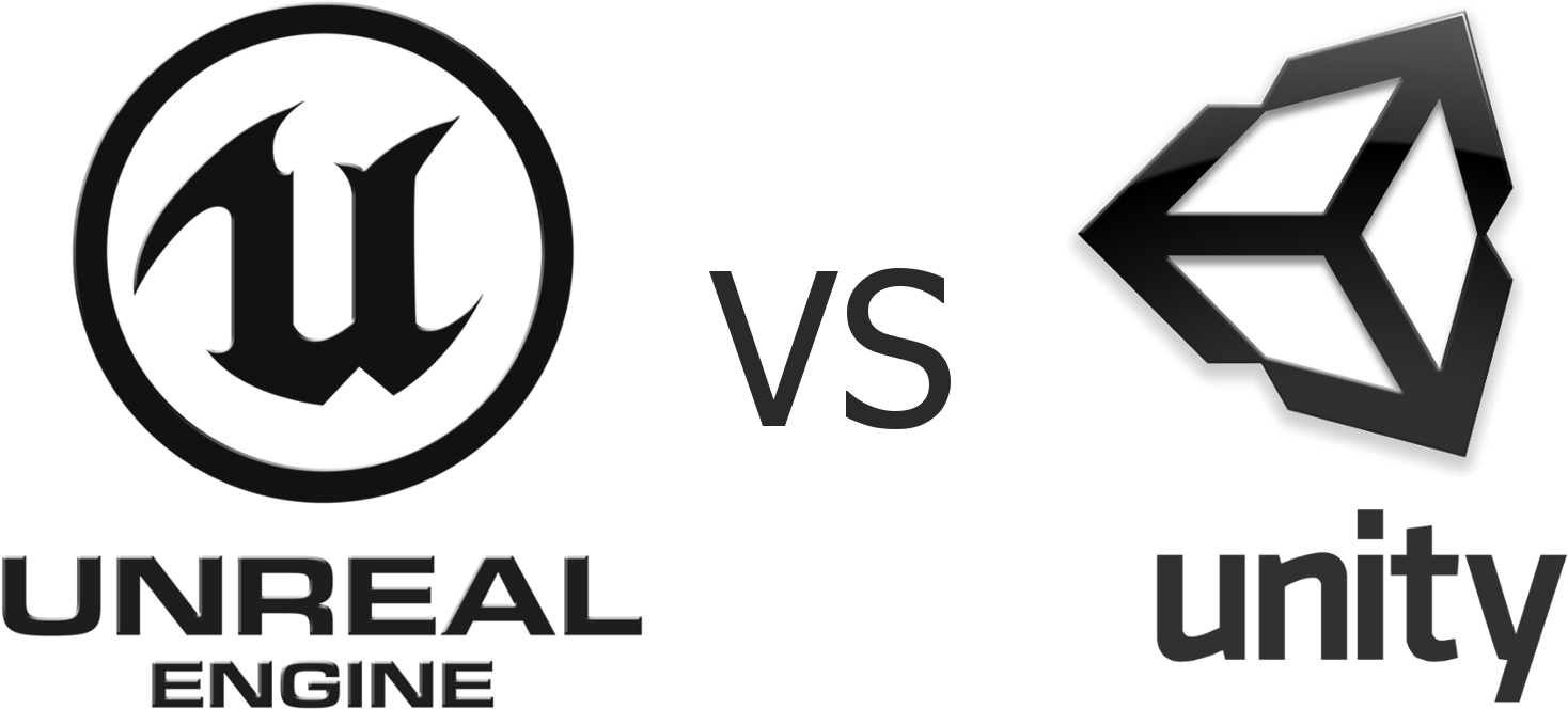 244kib, 1600x1200, Unityvsudk4[1] - Unity Vs Unreal Logo (1600x1200), Png Download