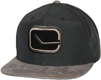 Vancouver Canucks Stick Logo Grey Suede Brim Snapback - Vancouver (421x480), Png Download