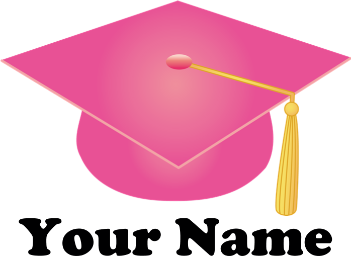 Personalized Pink Graduation Cap Throw Pillow - Personalized Christmas Animals Baby Blanket (700x700), Png Download