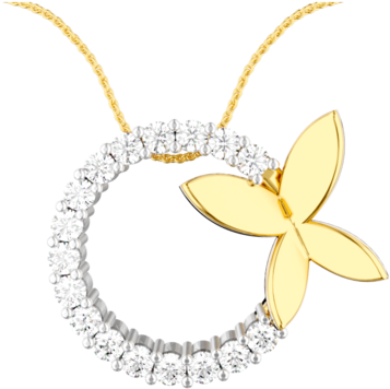 The Diamond Butterfly - Gold (600x600), Png Download