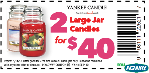 22oz Yankee Candle Jars - Printed Large 22 Oz. Classic Jar - Macintosh (500x250), Png Download