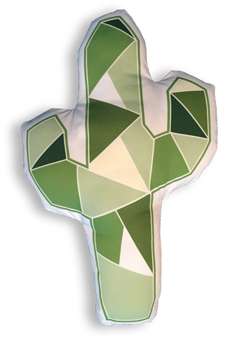This Geometric Cactus Shaped Pillow Will Add A Pop - Shamrock (498x498), Png Download