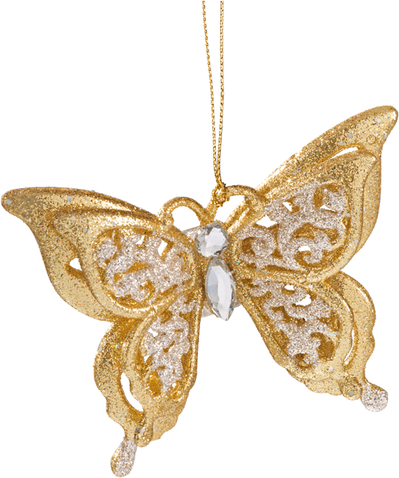 Butterfly With Clip, Gold - Rothenburg Ob Der Tauber (639x700), Png Download