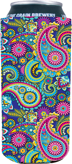 Coolie Junction Paisley Pattern 16 Oz. (pint) Can Coolie (503x600), Png Download