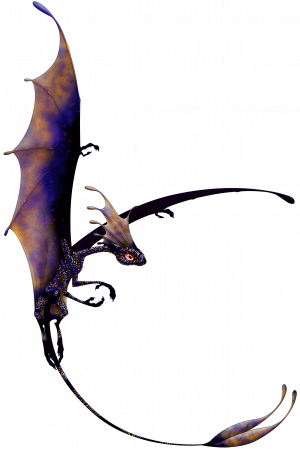 Dusk Butterfly - Butterfly Dragon (300x449), Png Download