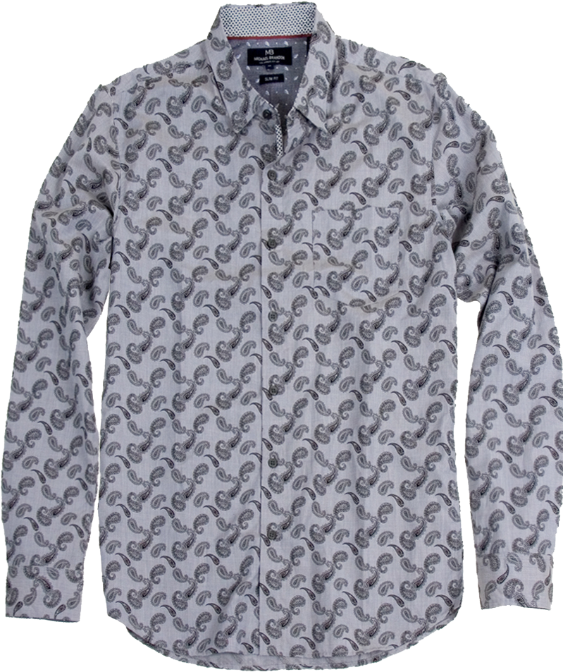 Paisley Print Shirt - Sweater (800x975), Png Download