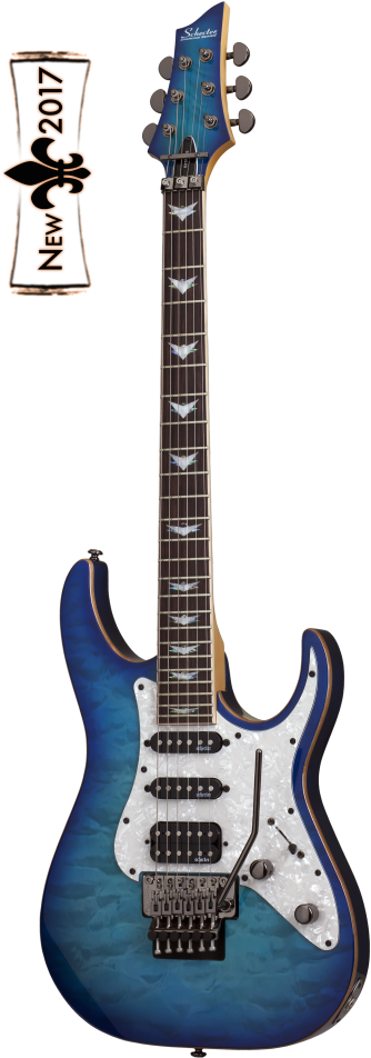 Schecter Banshee-6 Fr Extreme Electric Guitar (ocean (419x960), Png Download