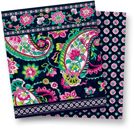 Petal Paisley Pattern - Stamped Paisley Vera Bradley (520x520), Png Download