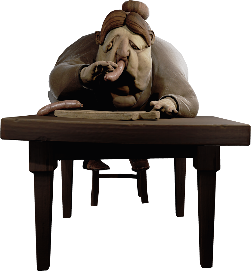 Anxiety And Gluttony, But Despite Being Fat These Enemies - Little Nightmares The Guests (834x900), Png Download