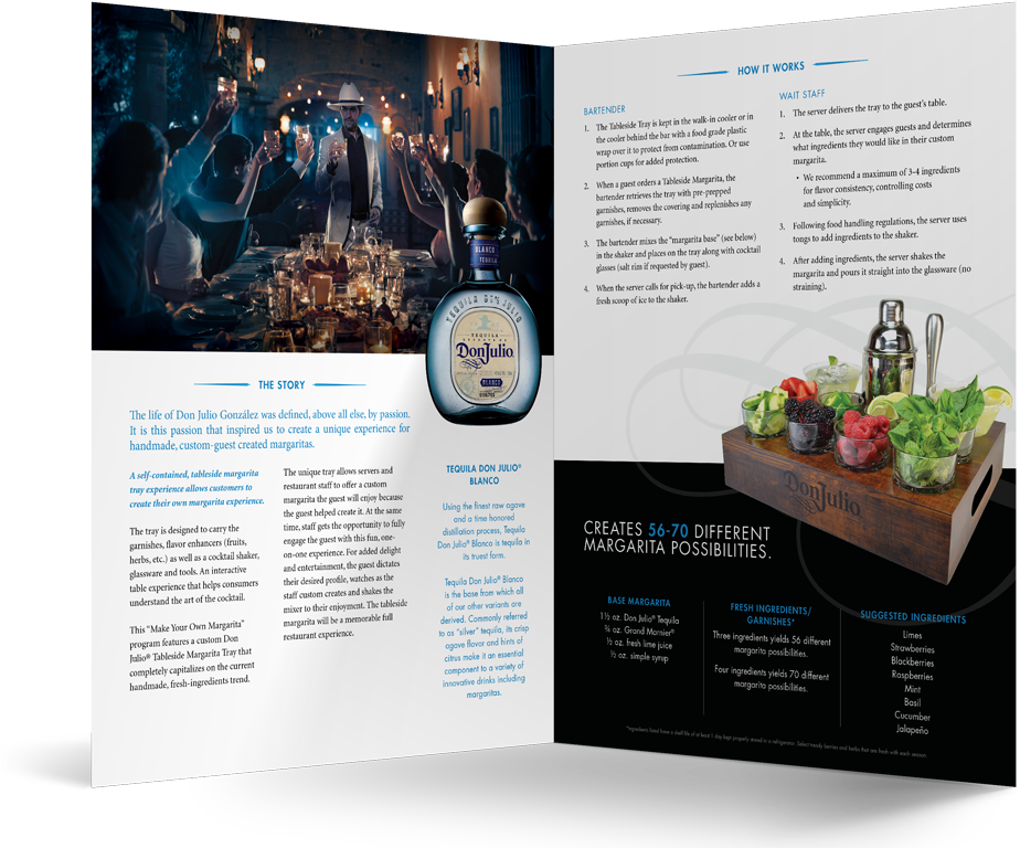 Don Julio® Tableside Custom Margarita Tray - Flyer (1200x800), Png Download